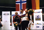 Ole Hermann på pallen etter nok en sølvmedalje i årets VM. Klikk på bildet for større format!